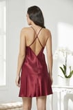 Pierre Cardin Saten Dantelli Gecelik Sabahlık Takım 4280 Bordo