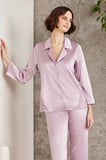 Pierre Cardin Saten Gecelik Sabahlık Pijama Şort 6'lı Çeyiz Seti 6000 Rose