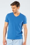Cacharel Erkek V Yaka Likrali T-shirt 1332/Saks