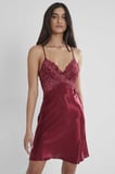 Pierre Cardin Sütyen Kaplı Sabahlık Gecelik Set 4050 Bordo