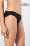 Türen Kadin Likrali Ribana Dantelli Bikini Külot 2'li Paket 928/Siyah