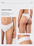 Türen Kadin Likrali Ribana Dantelli String 2'li Paket 927/Beyaz