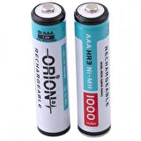Orion 1.2V 1000mAh Ni-Mh AAA Şarj Edilebilir İnce Kalem Pil 2'Li Paket
