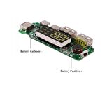 Çift USB 5V 2.4A Ledli Micro Type-C Powerbank Modülü