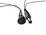 Power Konnektör Seti 2.1mm Panel Tip Erkek - Dişi Kablolu - 20 + 20cm