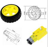 Robot Tekerleği ve DC Motor Seti