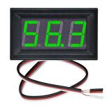 Voltmetre DC 0-100V Panel Tip Yeşil 0,56 Inch