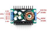XL4016 300w Akım Gerilim Ayarlı Regülatör Kartı DC-DC  Buck Voltaj Düşürücü Arduino 300W 10A