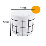 Omnipazar KRS-211 Dekoratif Karo Desenli Saksı 1.4 Litre No 1