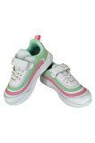 Çocuk Bağcıklı Cırtlı Spor Ayakkabı BEYAZ - YEŞİL