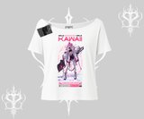 Kayık Yaka Tshirt Kawaii Cyberpunk Kız Japon Stil Baskı