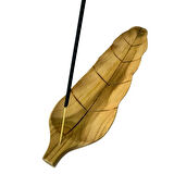 Uretti - Okay 5711 5052 El Yapımı Doğal Suar Ağacı Yaprak Model Ahşap Tütsülük - Tütsü Hediyeli