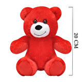 Peluş Ayı Oyuncak 20 cm Kırmızı
