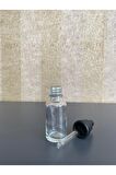 10 Ml Şeffaf Cam Şişe Damlalıklı 24 Adet