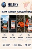 3 Ton Araç Çekme Halatı 3 Metre 5 cm Genişlik Güçlendirilmiş Uçlu Oto Çeki Halatı (Turuncu)