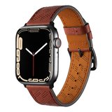 ​​​Apple Watch Ultra 49mmKordon Metal Tokalı Pu Deri Şık KRD76