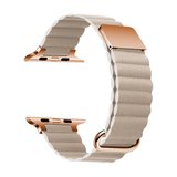 ​​​Apple Watch 7 41mm Kordon Şık Manyetik Tokalı PU Deri Strap Kayış KRD78