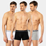 Cacharel Erkek 3'lü Boxer 1337/Beyaz-Gri-Siyah
