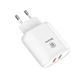 Baseus Bojure USB Hızlı Şarj Aleti Beyaz