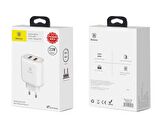 Baseus Bojure USB Hızlı Şarj Aleti Beyaz