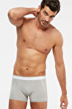 Erkek Penye Modal Boxer 6 Lı 2beyaz-2gri-2laci S-2xl