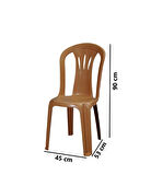 Omnipazar MT-GF181 Maggio Plastik Bahçe Balkon Sandalye 4'lü Set 