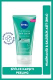 Nivea Derma Skin Clear Sivilce Karşıtı Yüz Temizleyici Peeling 150ml, Derma Skin Nemlendirici Tonik 200ml