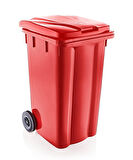 Omnipazar SY-6510 Tekerlekli Kapaklı Plastik Çöp Konteyneri 240 lt 