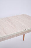 Milano Traverten Boyalı Mdf Mutfak Masa Takımı 80x130