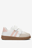 Unisex Cırtlı Rahat Hafif Çocuk Spor Ayakkabı BEYAZ - PUDRA