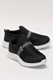 Unisex Lastilkli Hafif Airfle Çocuk Spor Ayakkabı  SİYAH