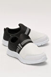 Unisex Lastilkli Hafif Airfle Çocuk Spor Ayakkabı  SİYAH - BEYAZ