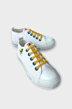 Akıllı Bağcık Günlük Keten Çocuk Spor Ayakkabı  BEYAZ - SARI