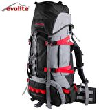 Evolite Colorado 55+10 lt Su Geçirmez Outdoor Sırt Çantası Gri Siyah