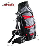 Evolite Colorado 55+10 lt Su Geçirmez Outdoor Sırt Çantası Gri Siyah
