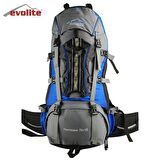 Evolite Hurricane 75+10 lt Su Geçirmez Outdoor Sırt Çantası Gri Mavi