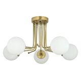 Trendylight Derin 5'Li Beyaz Cam Plafonyer Avize - Eskitme