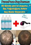 purexpose saç çıaran saç serumu 3adet 1 dermaroller hediyeli