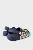 Çocuk Günlük Ortopedik Kaymaz Taban Figürlü Sandalet Terlik LACİVERT