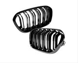 BMW F20 2016+ Çift Çizgi Böbrek - Piano Black