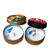 Uretti - Ayşe 7362 9741 El Yapımı 2'li Yağmur Ormanları ve Vanilya Kokulu Metal Kutuda Mum - 3 x 7 cm