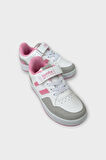 Çocuk Cırtlı Bağcıklı Comfort Spor Ayakkabı BEYAZ - PEMBE
