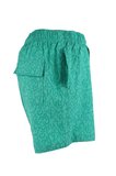 Erkek Deniz Şortu Cepli Pamuklu Polyester Su Yitici Tahriş Etmeyen Astar Desenli Yeşil BS-233