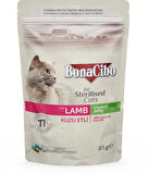 Bonacibo Jöleli Kuzu Etli Pouch Kısırlaştırılmış Yetişkin Kedi Yaş Maması 85Gr