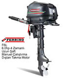 Ferrino 6.0hp 4 Zamanlı Uzun Şaft Manuel Çalıştırma Dıştan Takma Motor