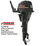 Ferrino 20hp 4 Zamanlı Kısa Şaft Elektrikli Marşlı Dıştan Takma Motor