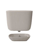 Omnipazar KRS-381 Dekoratif Plastik Mercan Kare Saksı 0.27 lt 6 Renk Set 