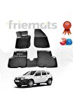 Dacia Duster 4x2 3d Havuzlu Paspas 2010-2018 Arası Siyah 4 Parça Set - friemats
