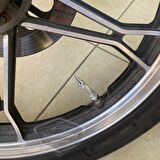 Sivri Sibop Kapağı Mermi Sibop Kapağı Araba Motosiklet Bisiklet Metal 4 lü Set Gümüş Krom