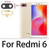 Tkgz Xiaomi Redmi 6 Arka Kamera Camı Lens Yapışkanlı